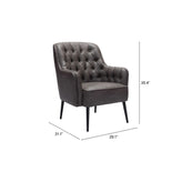 tasmania accent chair vintage black