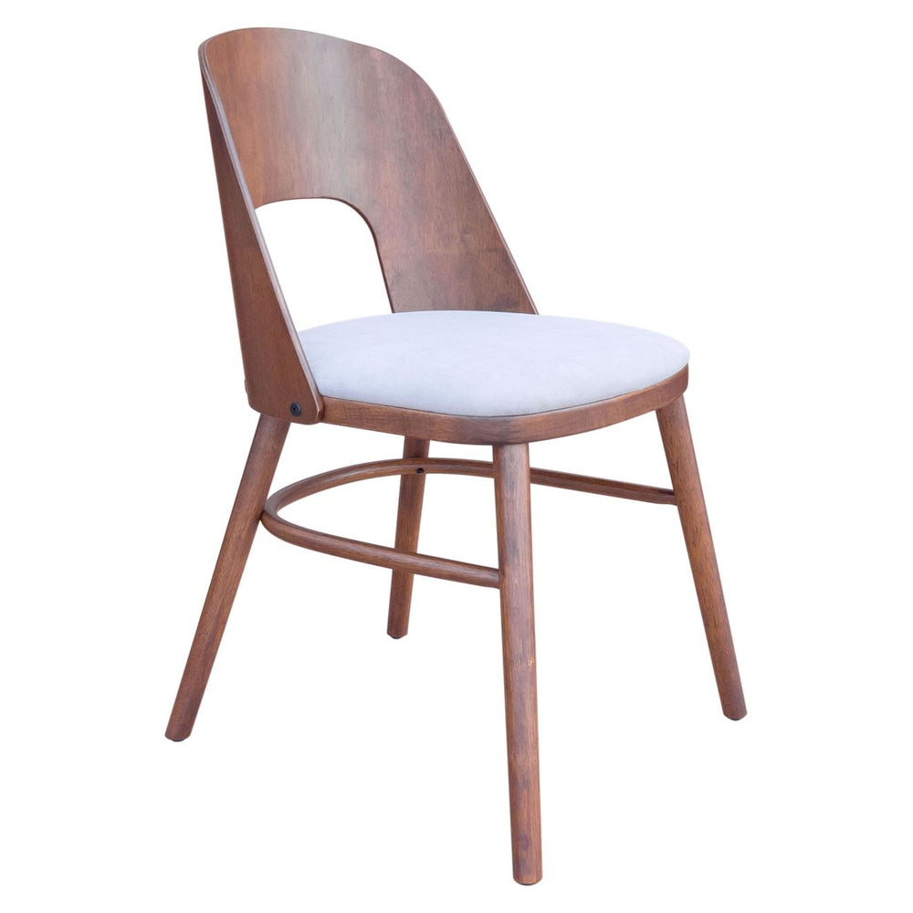 iago dining chair light gray walnut