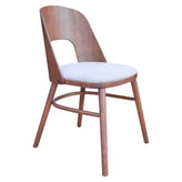 iago dining chair light gray walnut