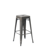 indoor backless steel barstool copper