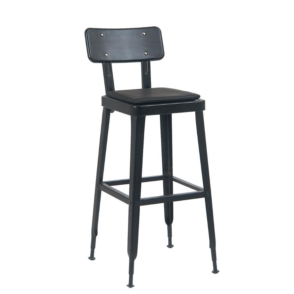 indoor metal barstool black