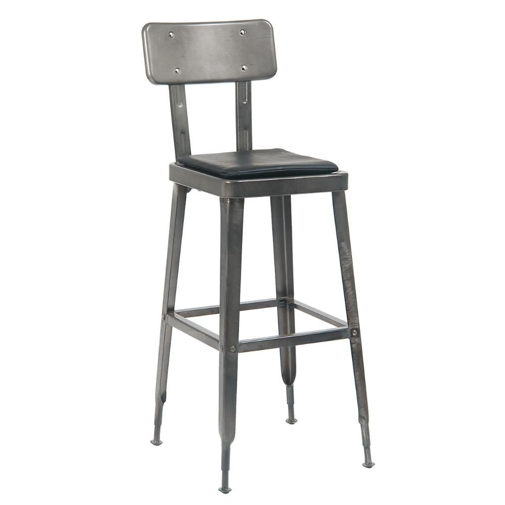 indoor metal barstool black