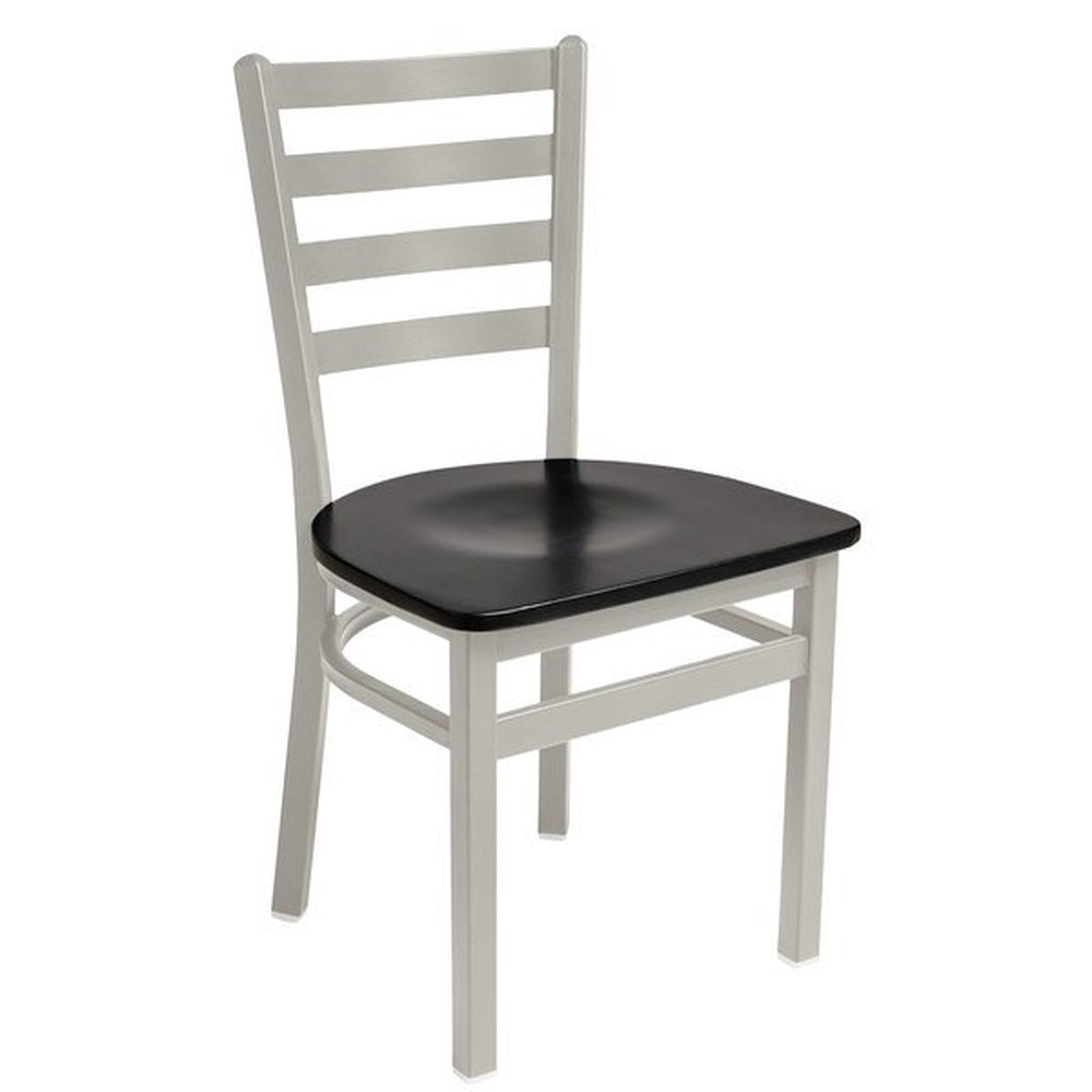 lima ladder back chair silver mist finish