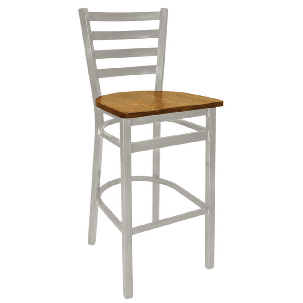 lima ladder back barstool silver mist finish