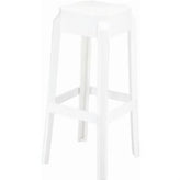 fox polycarbonate counter stool glossy white isp036 gwhi