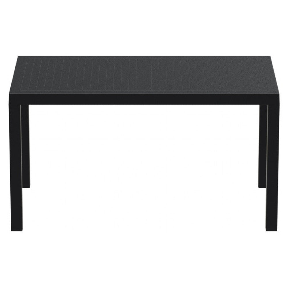 ares resin rectangle dining table black 55 inch isp186 bla