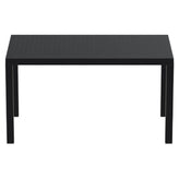 ares resin rectangle dining table black 55 inch isp186 bla