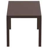 ares resin rectangle dining table black 55 inch isp186 bla