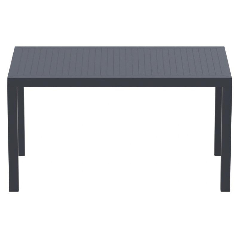 ares resin rectangle dining table black 55 inch isp186 bla