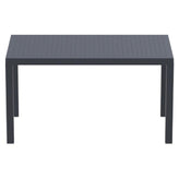 ares resin rectangle dining table black 55 inch isp186 bla