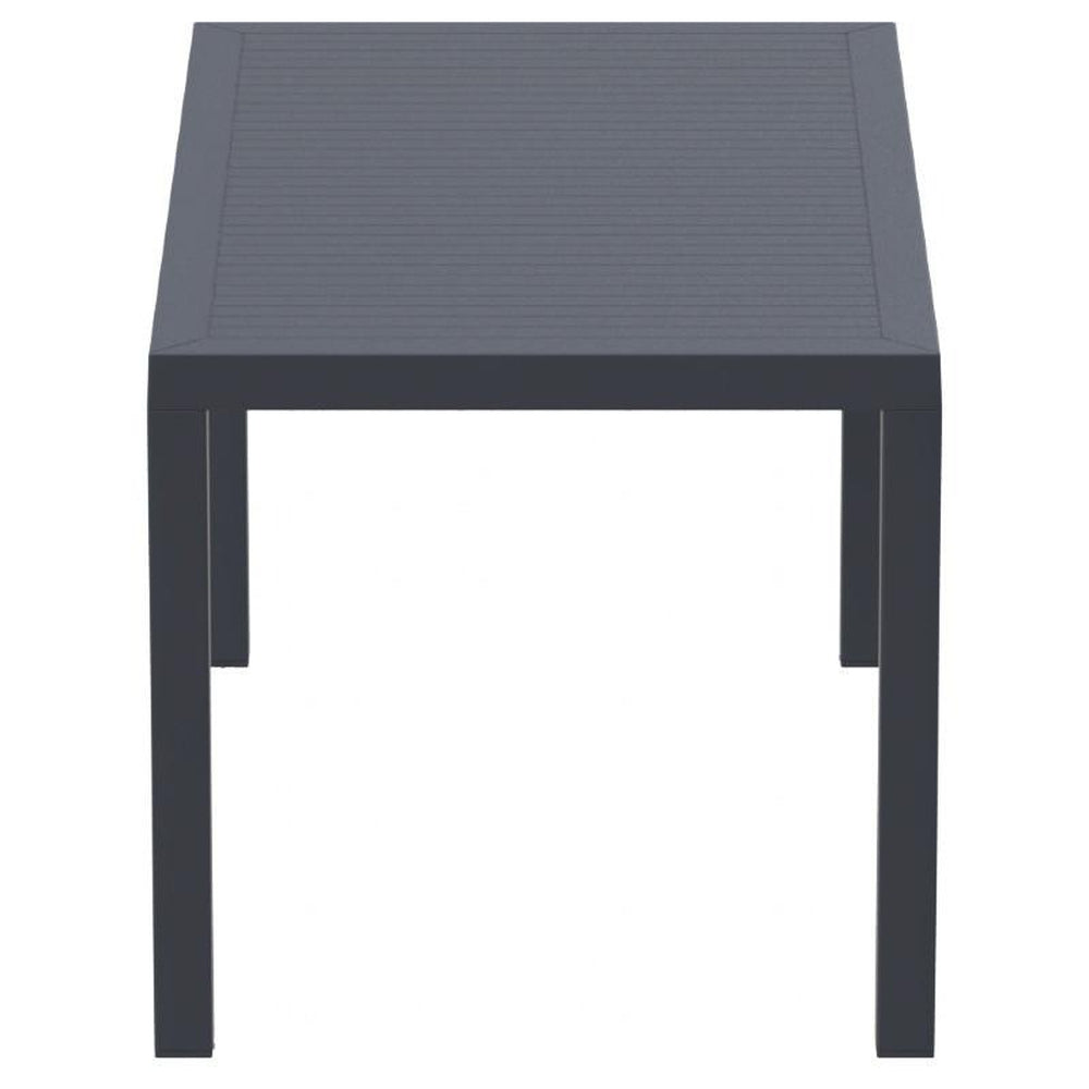 ares resin rectangle dining table black 55 inch isp186 bla