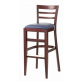 Traditional Ladder Back European Beechwood Custom Finish Bar Stool