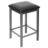 trent backless square counter height stool clear coat finish