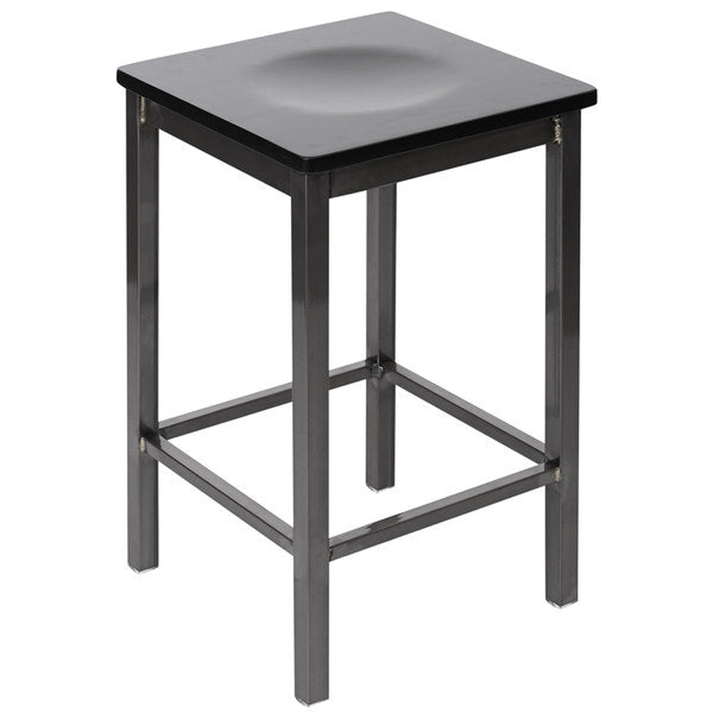 trent backless square counter height stool clear coat finish