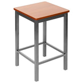 trent backless square counter height stool clear coat finish