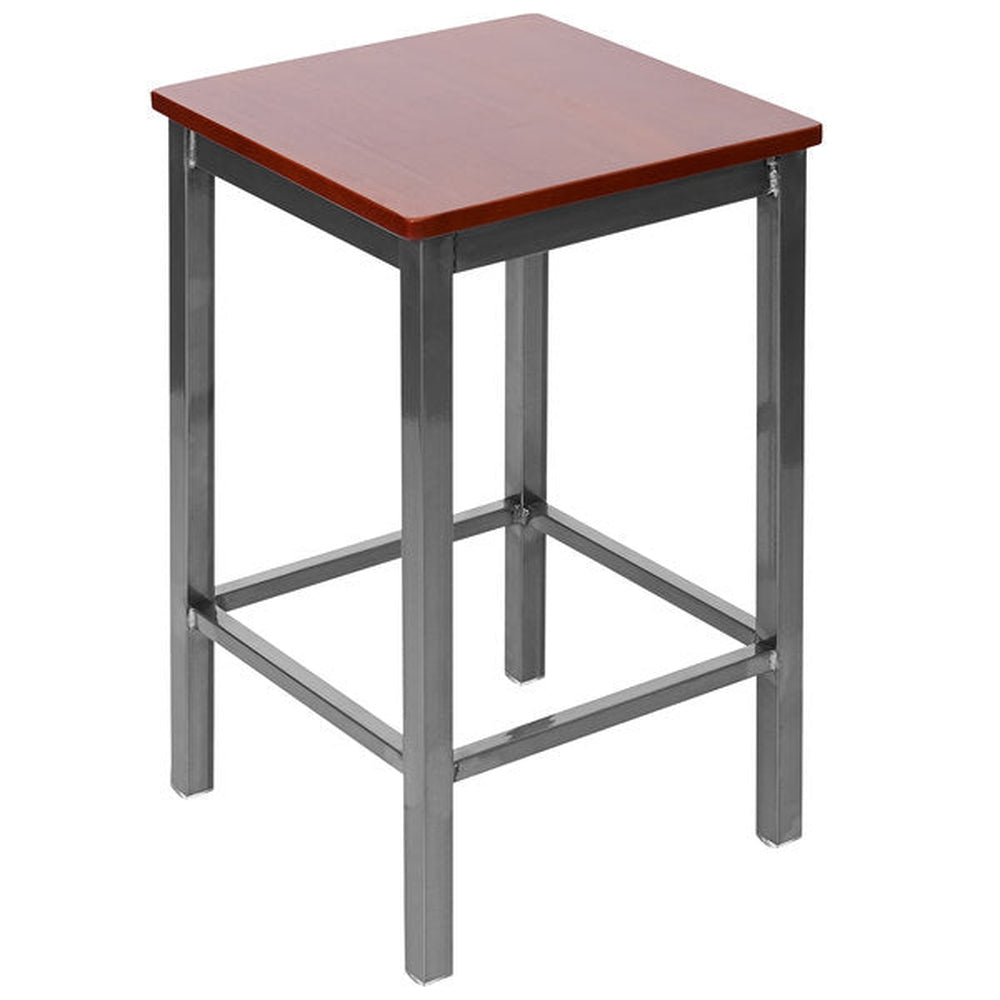 trent backless square counter height stool clear coat finish