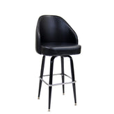 extra large swivel metal barstool black square base