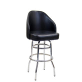 extra large swivel metal barstool double chrome ring base