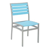 fs aluminum frame chair with faux teak back black