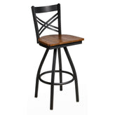 akrin cross back swivel bar stool