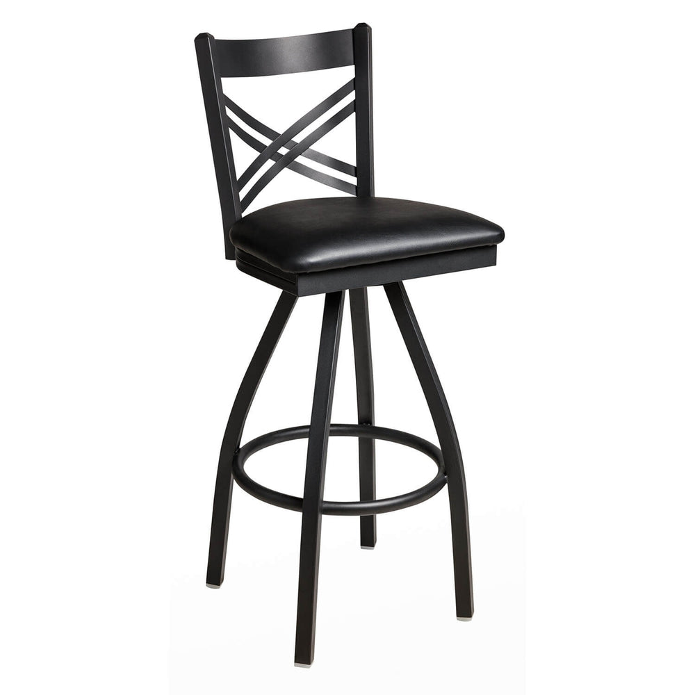 Akrin Cross Back Swivel Bar Stool