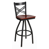 akrin cross back swivel bar stool