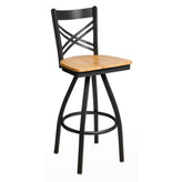 akrin cross back swivel bar stool