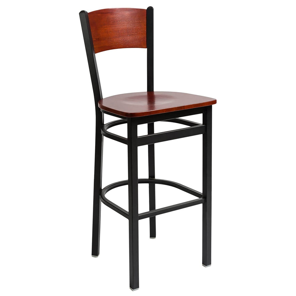 dale solid wood back bar stool