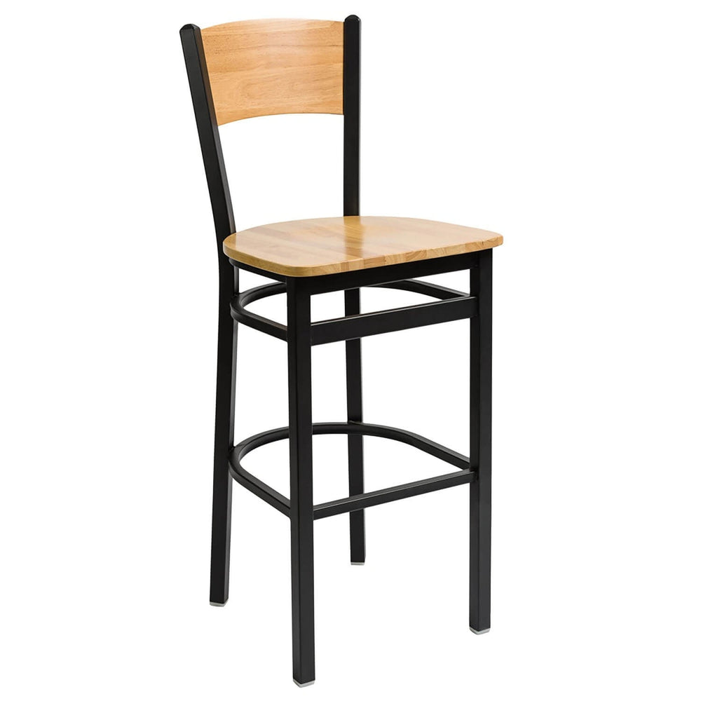 dale solid wood back bar stool