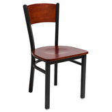 dale solid wood back side chair walnut back