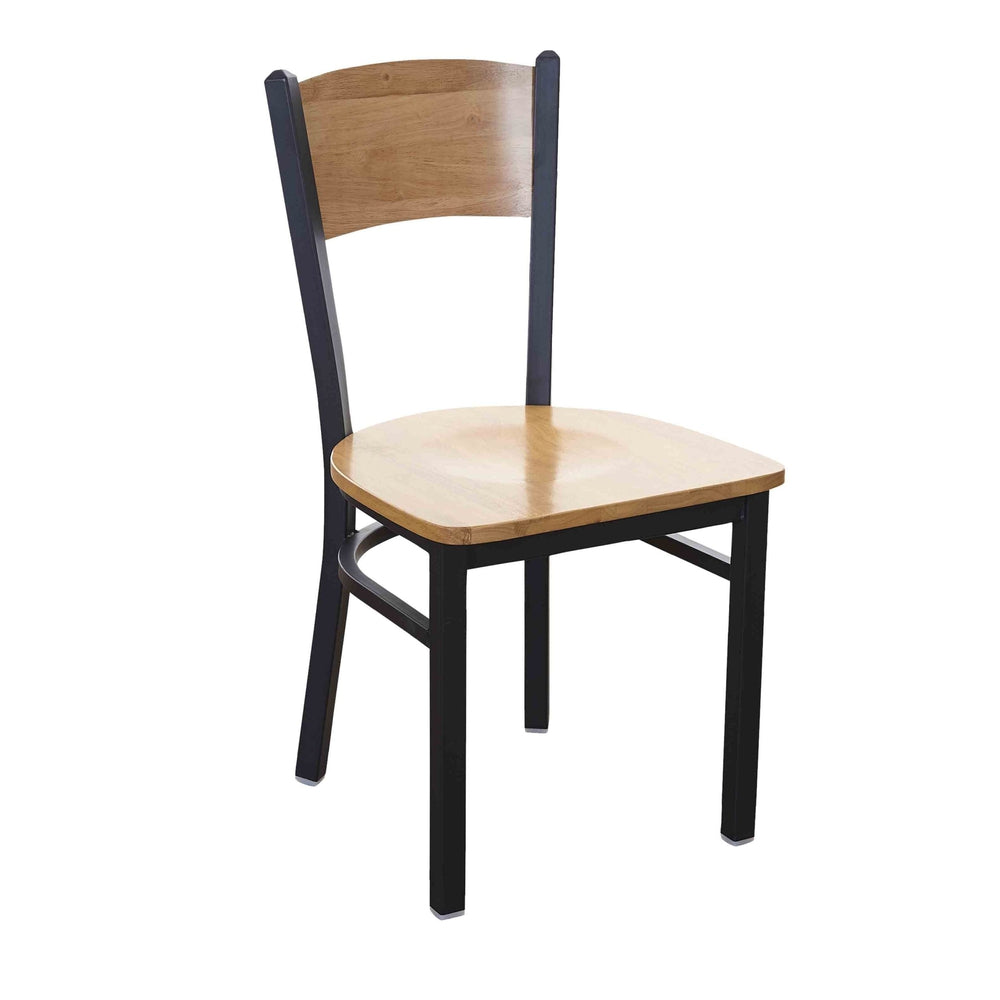 dale solid wood back side chair walnut back