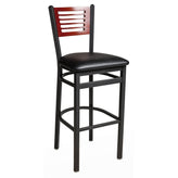 espy slotted wood back bar stool