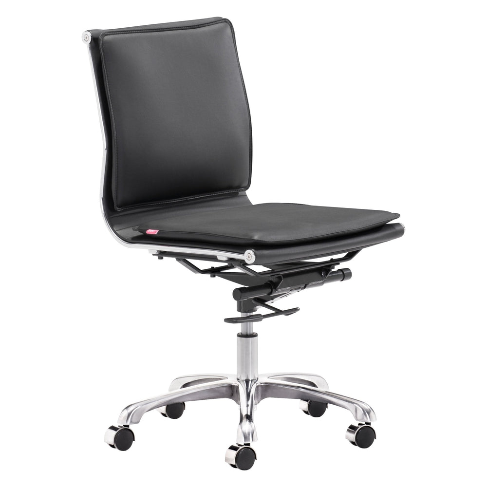 lider plus armless office chair black