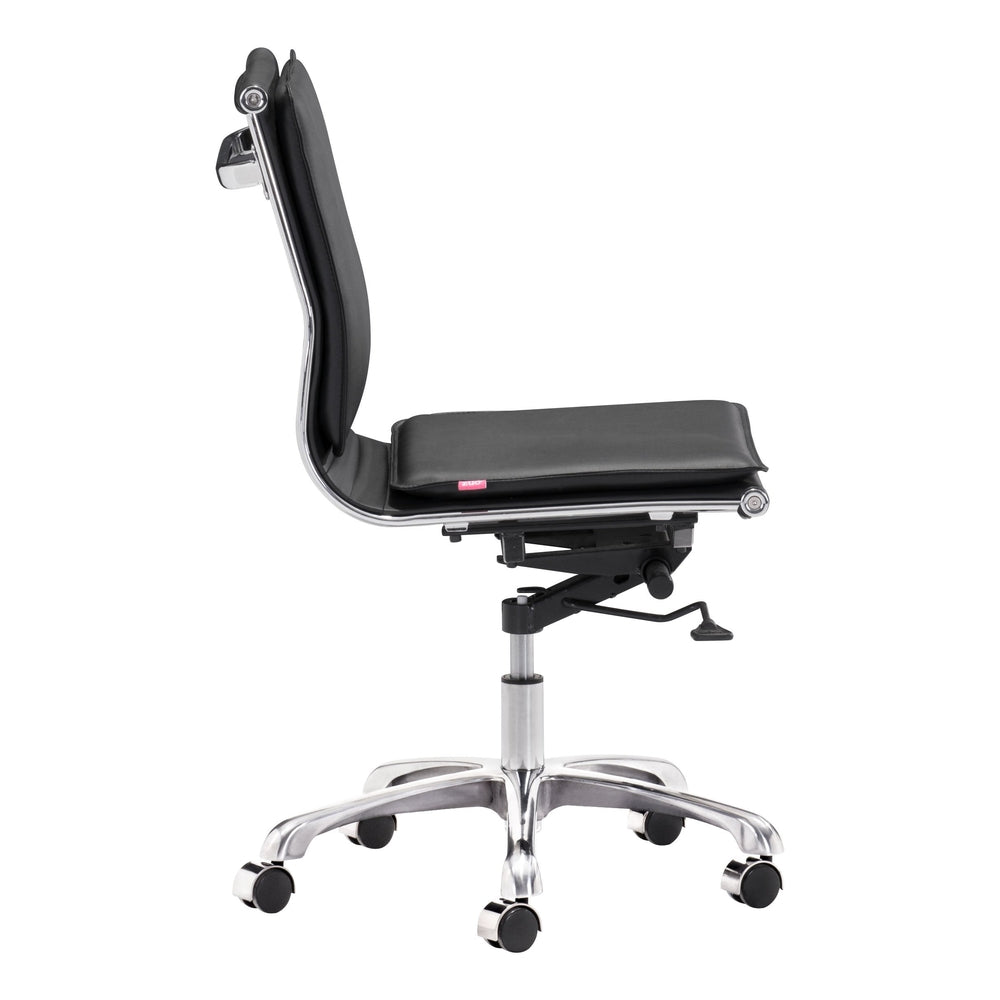 lider plus armless office chair black