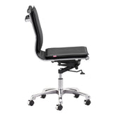 lider plus armless office chair black