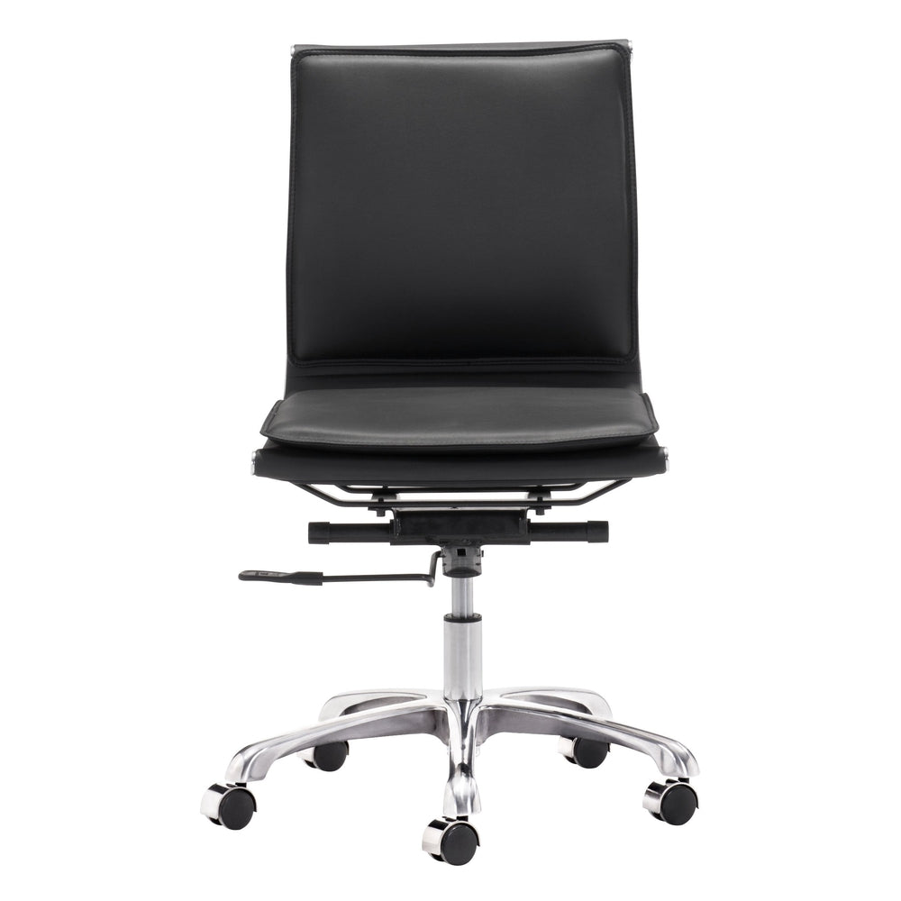 lider plus armless office chair black