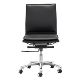 lider plus armless office chair black