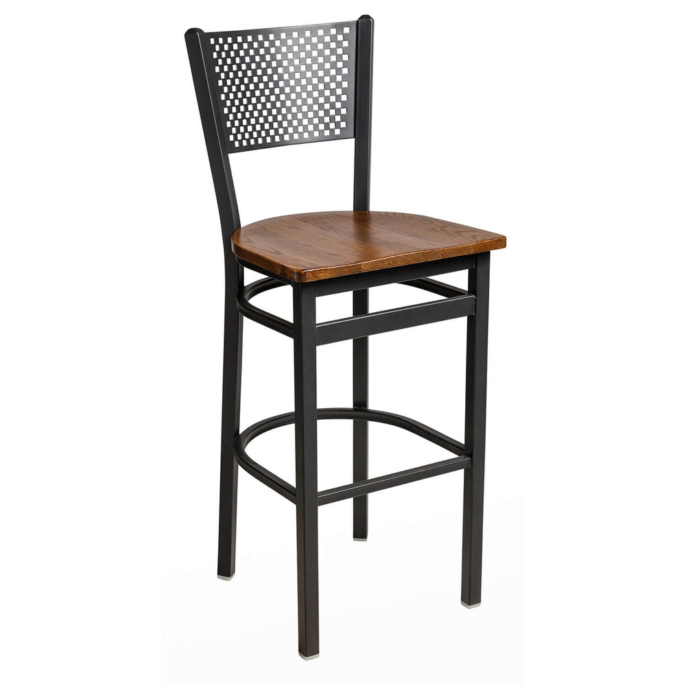 polk perforated back bar stool