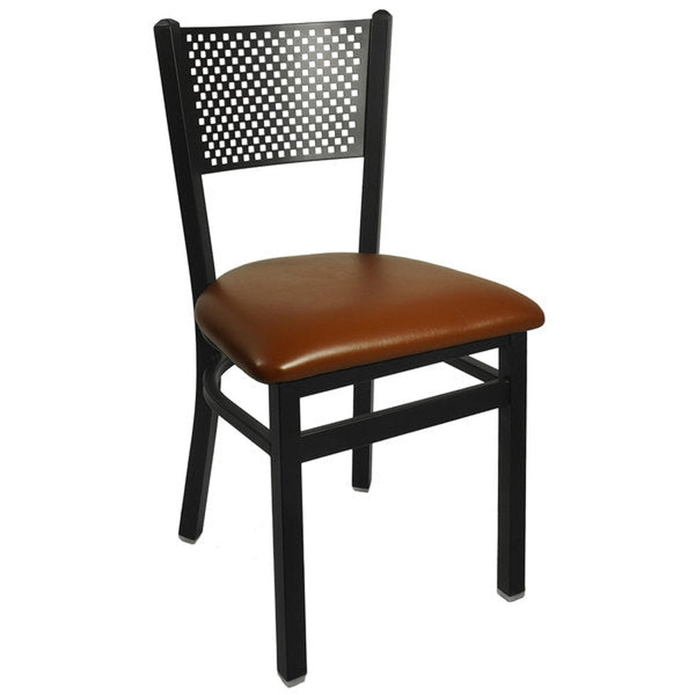 polk perforated back side chair