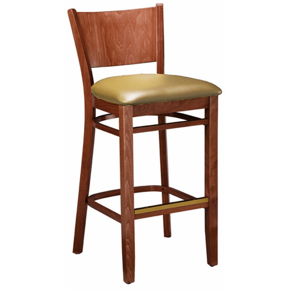 2437U Wood Upholstered Counter Stool