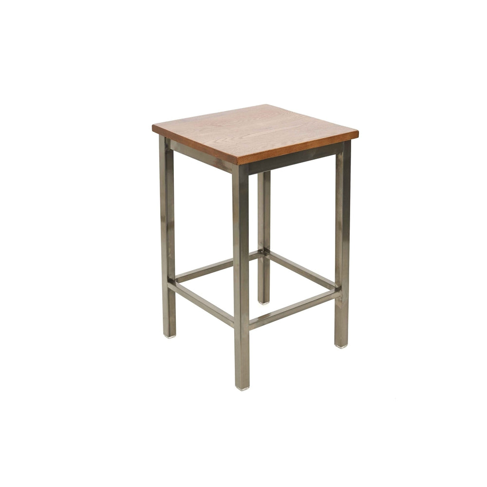 trent backless square counter height stool clear coat finish