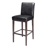 black vinyl wood grain metal frame barstool 1