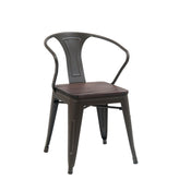 steel chair with elmwood seat