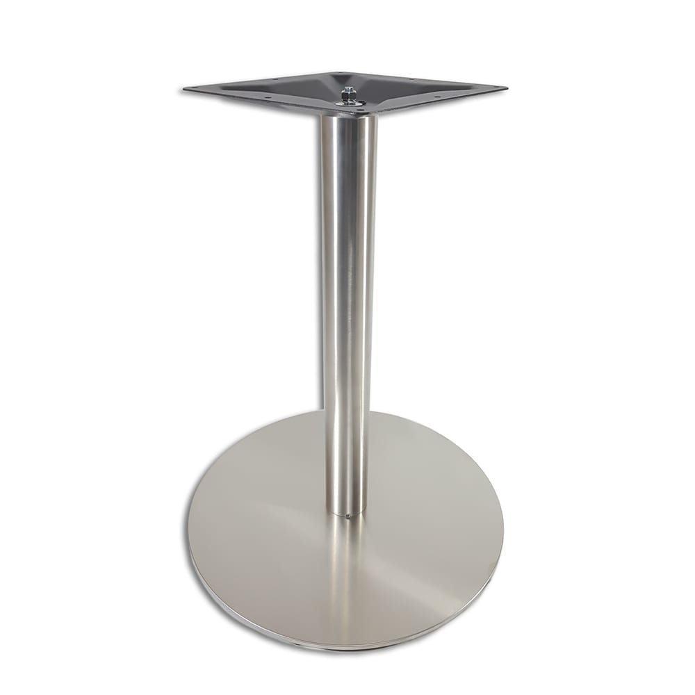 Turin Brushed Stainless Steel Round Table Bases