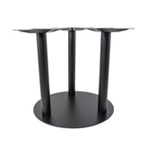 positano outdoor 29 round matte black tri column table base