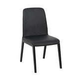 Black Metal Legs Chair with Black Vinyl