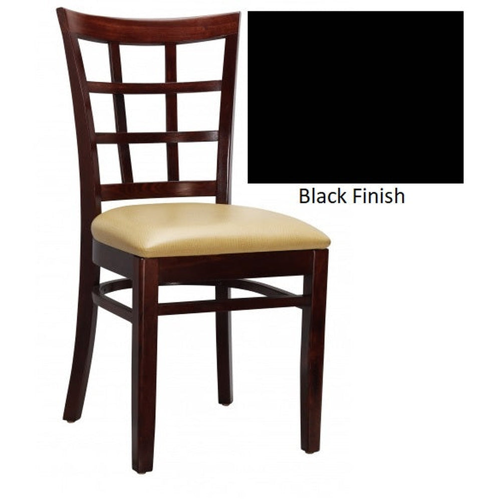 Checker Back Solid Wood Dining Chair