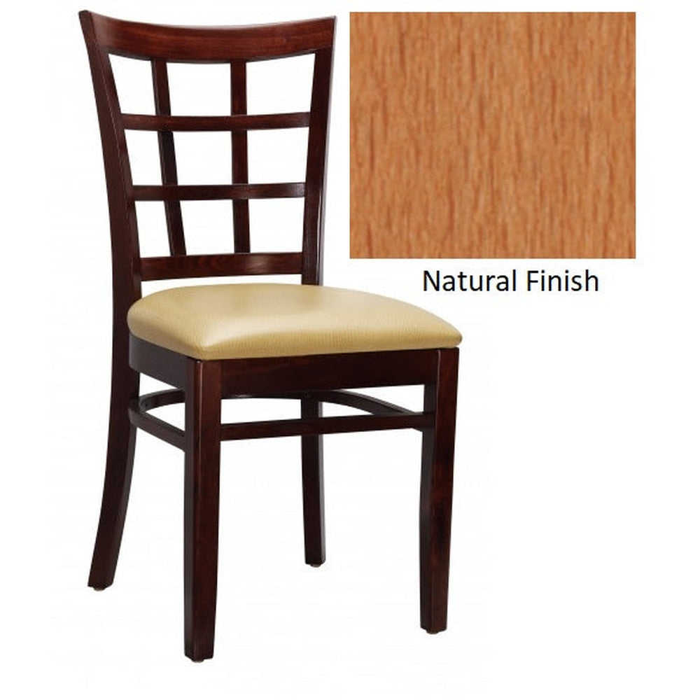 Checker Back Solid Wood Dining Chair