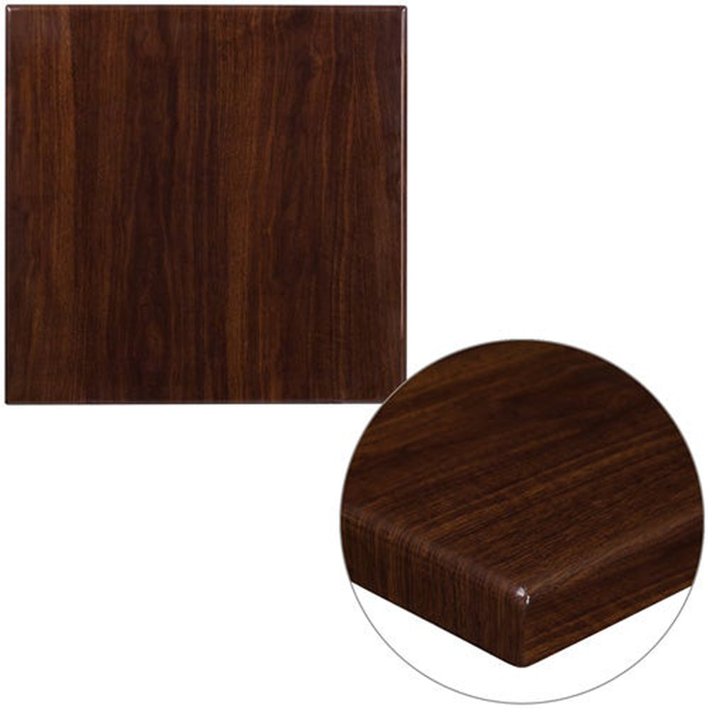 high gloss resin walnut table top