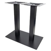 Positano Outdoor Double Column 16" x 28" Rectangular Black Table Base